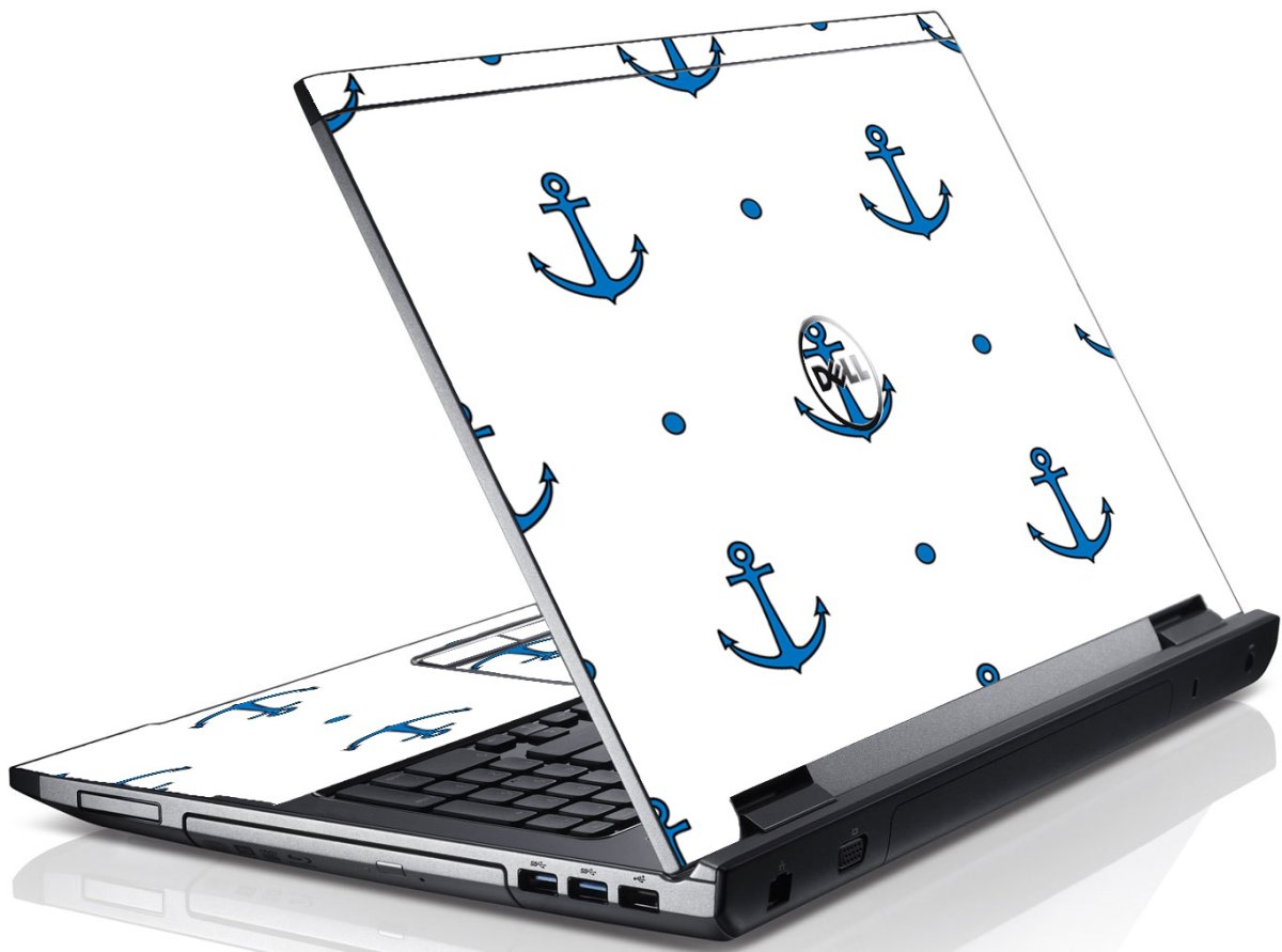 Blue Anchors Dell V3550 Laptop Skin