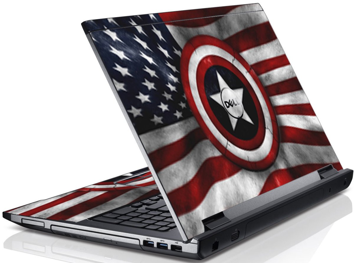 Capt America Flag Dell V3550 Laptop Skin