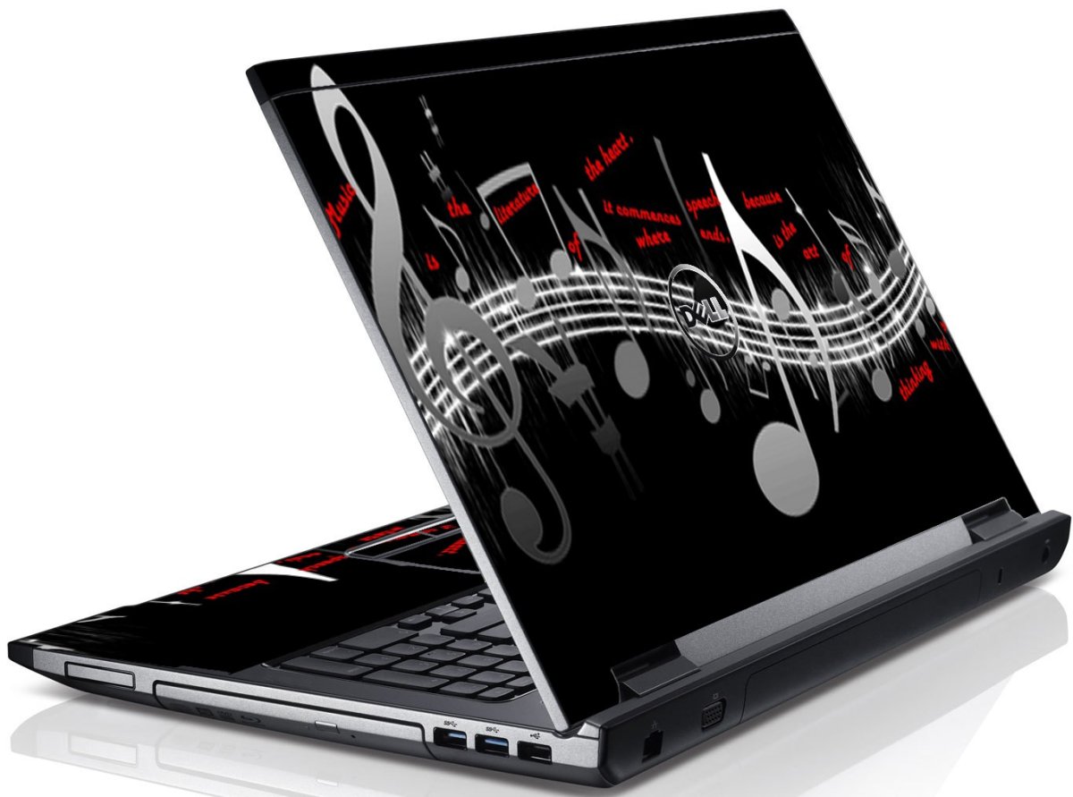 Music Notes Dell V3550 Laptop Skin