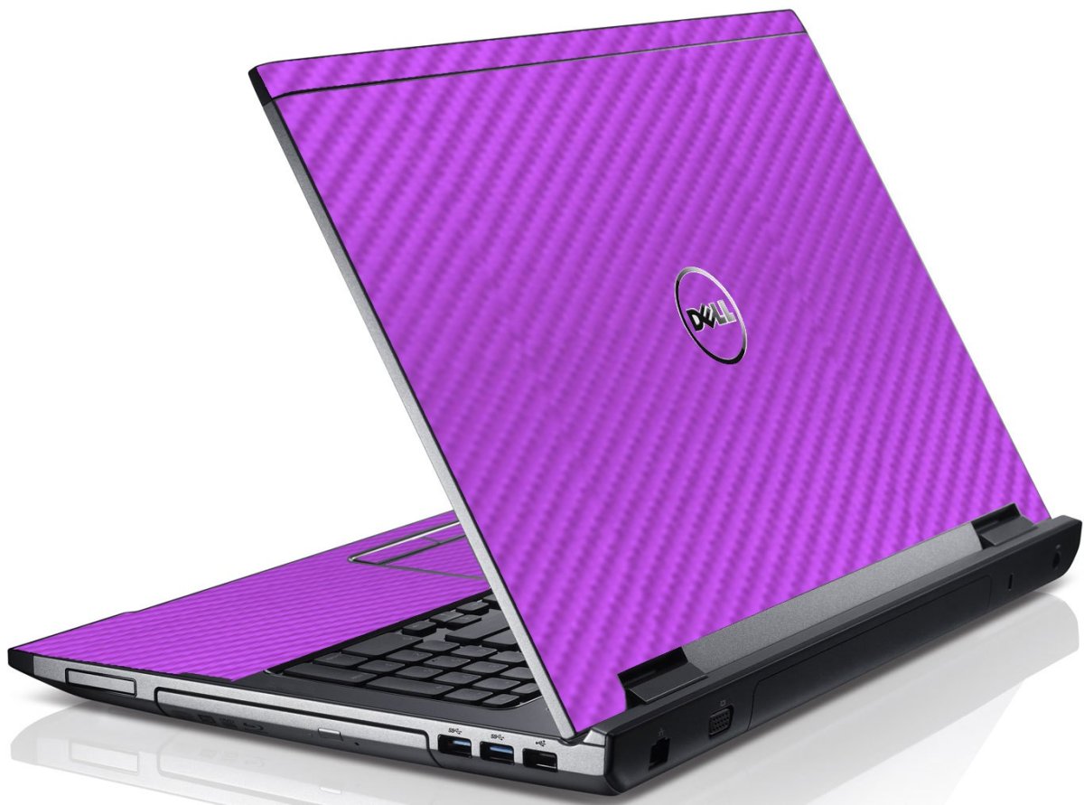 Purple Carbon Fiber Dell V3550 Laptop Skin