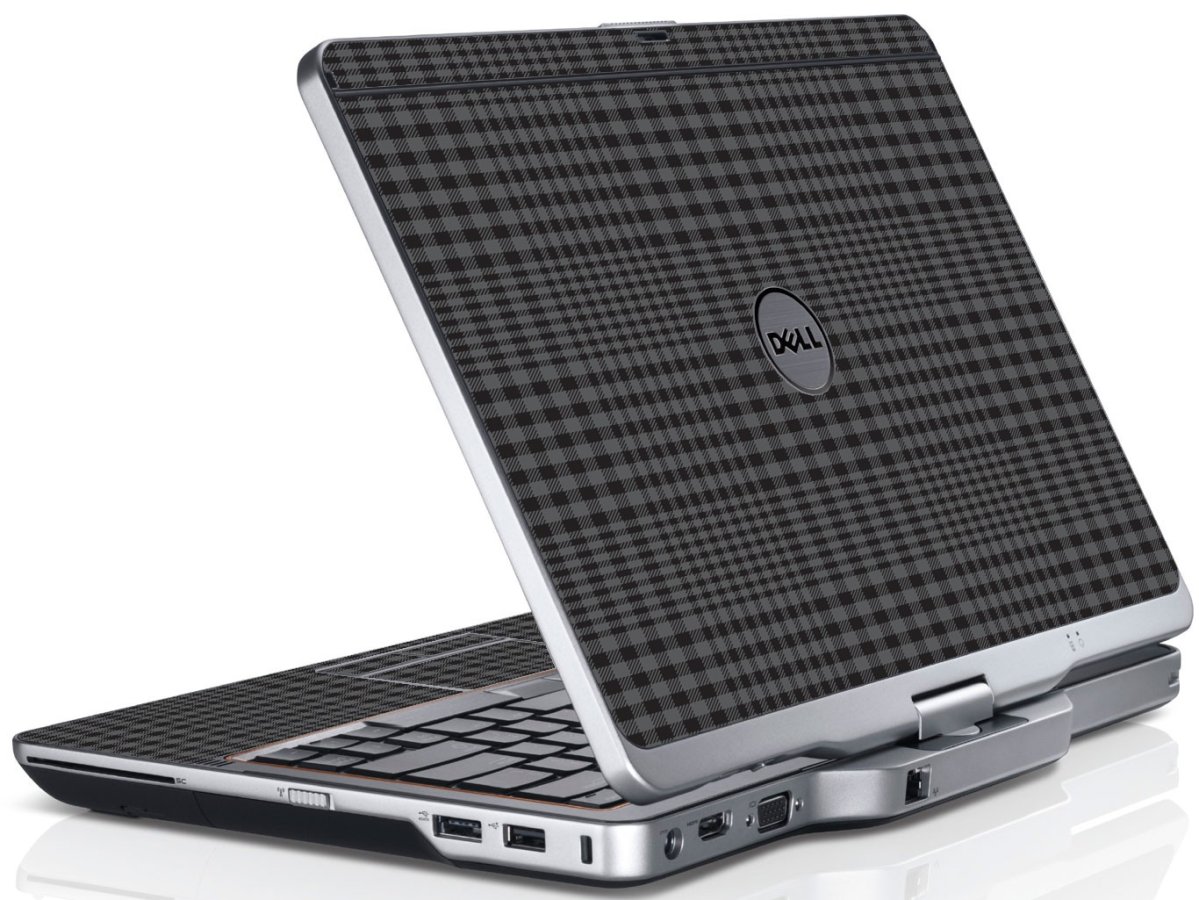 Black Plaid Dell XT3 Laptop Skin