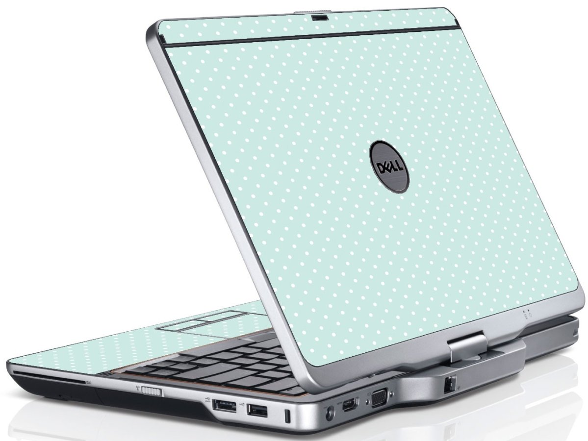 Dell Latitude XT LIGHT BLUE POLKA DOTS Laptop Skin