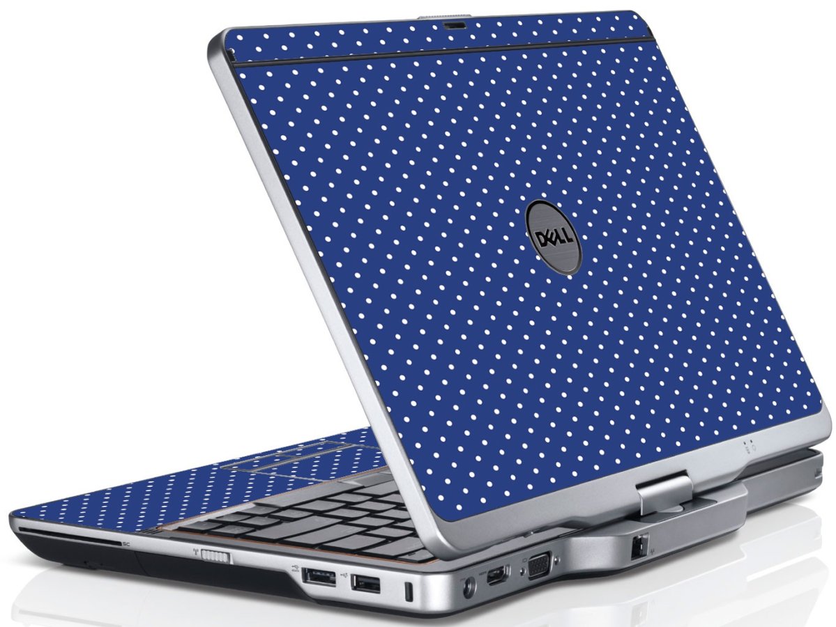 Navy Polka Dot Dell XT3 Laptop Skin