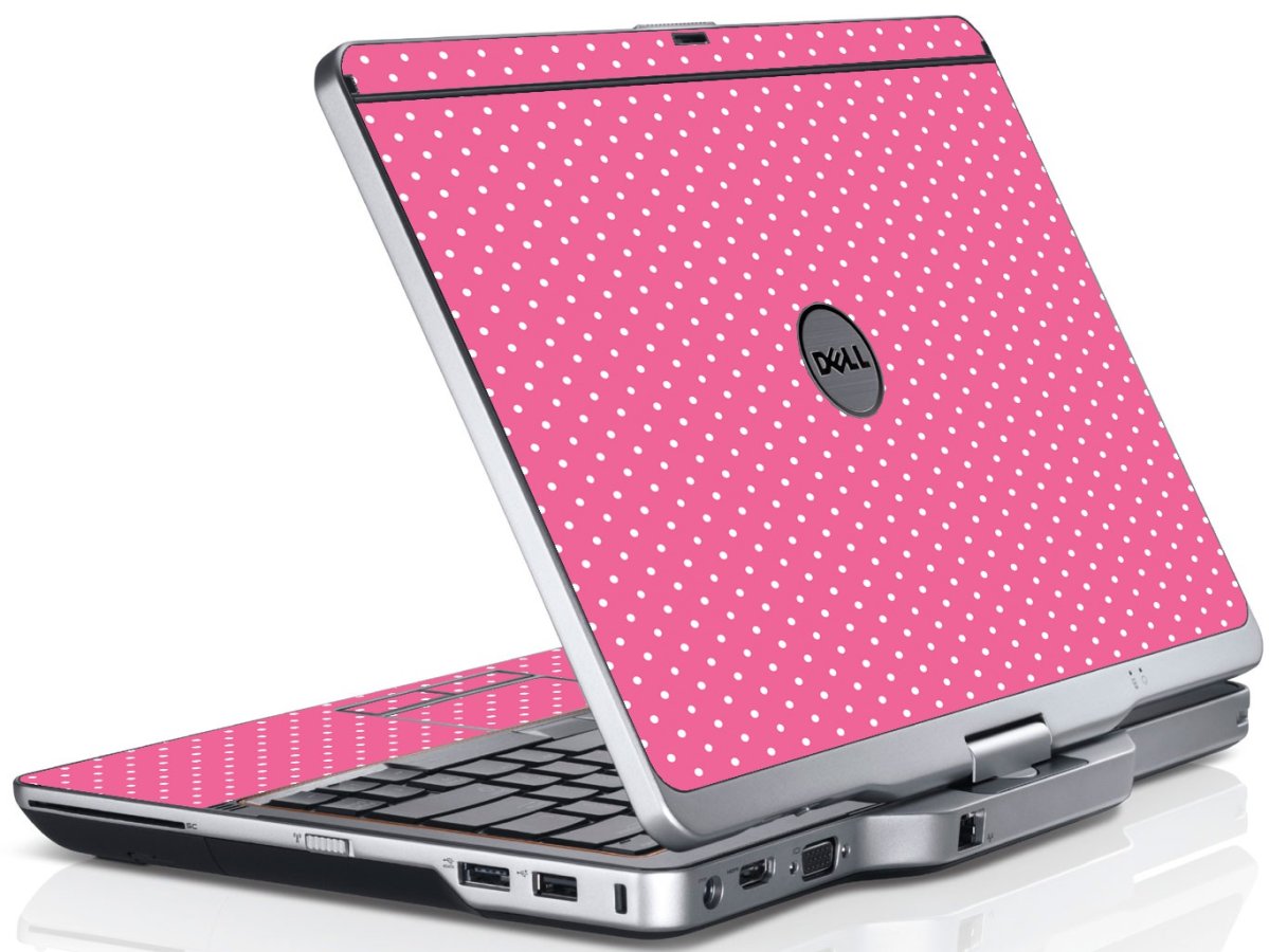 Pink Polka Dot Dell XT3 Laptop Skin