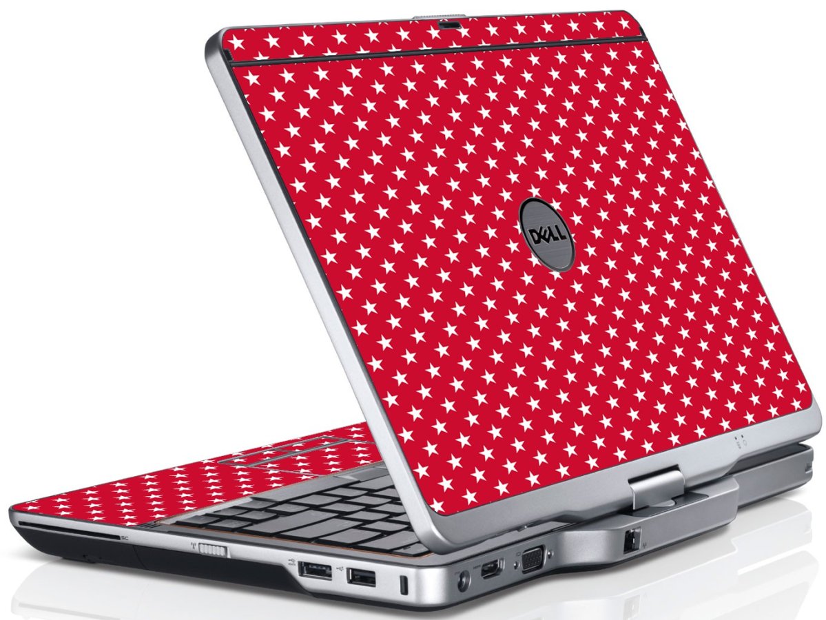 Red White Stars Dell XT3 Laptop Skin
