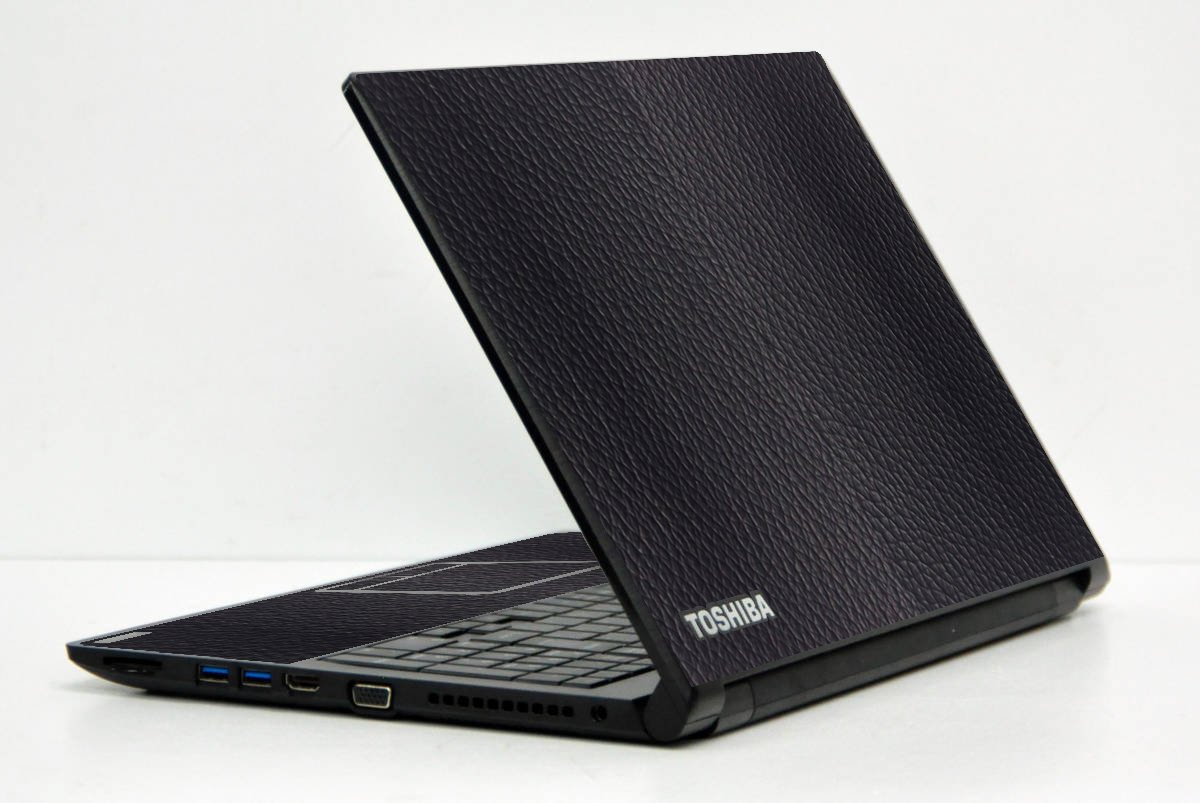 Toshiba Dynabook B65D BLACK LEATHER Laptop Skin