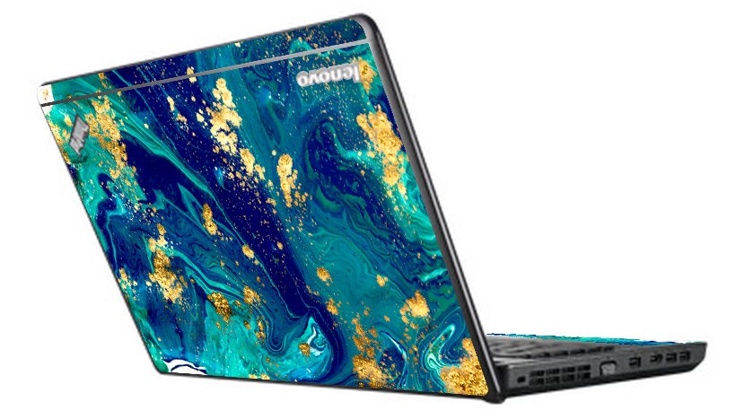 ThinkPad E530 BLUE AND GOLD MARBLE Laptop Skin