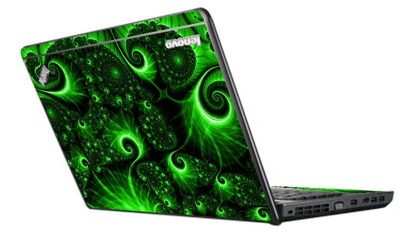 ThinkPad E530 GREEN SWIRLS Laptop Skin