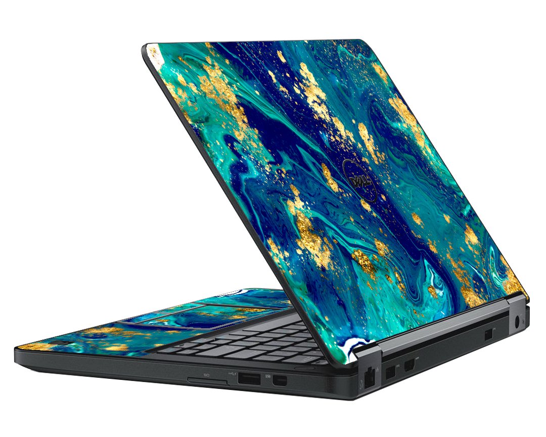 Dell Precision 3530 BLUE AND GOLD MARBLE Laptop Skin