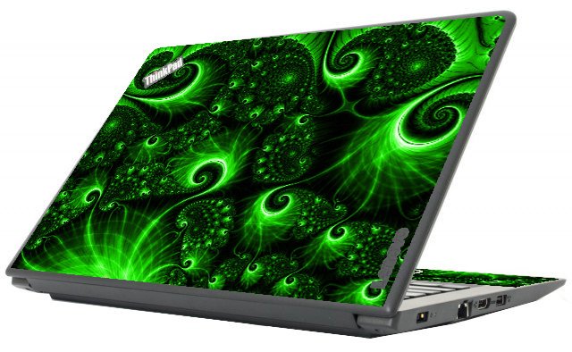 ThinkPad E570 GREEN SWIRLS Laptop Skin