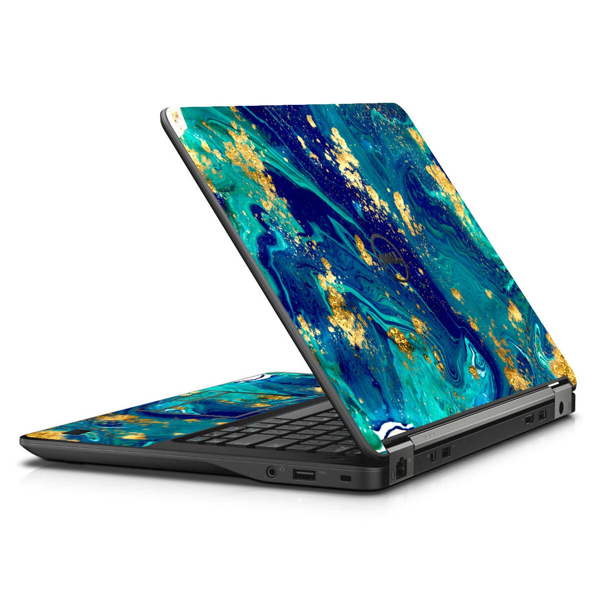 Dell Latitude E7450 BLUE AND GOLD MARBLE Laptop Skin