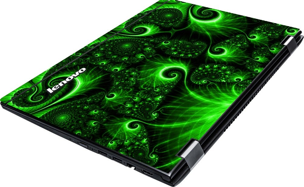 Lenovo Edge 2-1580 GREEN SWIRLS Laptop Skin