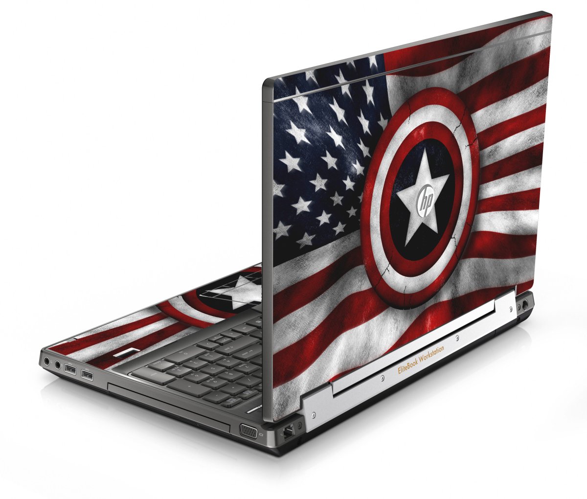 HP EliteBook 8570W CAPTAIN AMERICA FLAG Laptop Skin