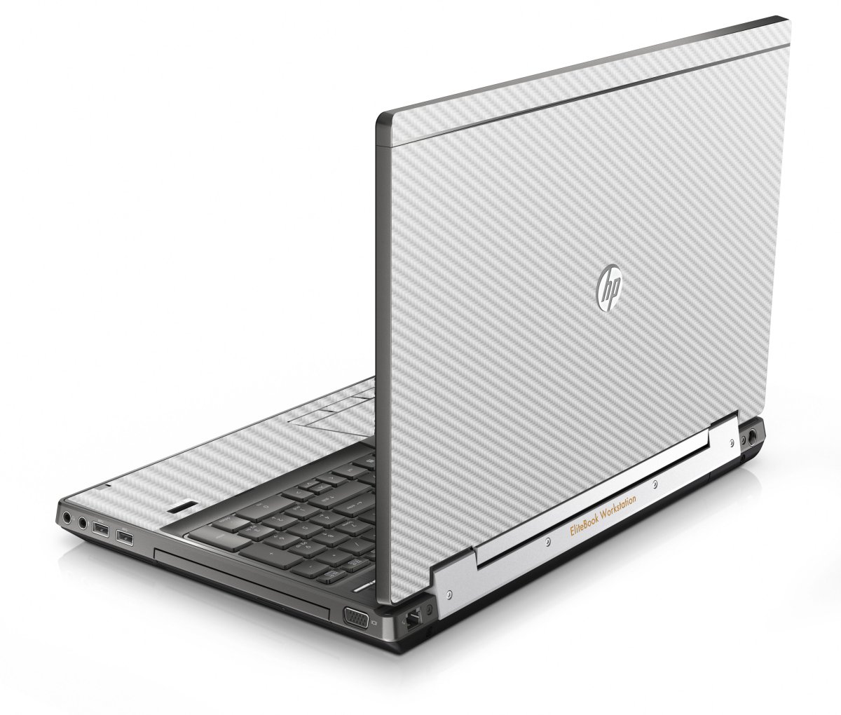 HP EliteBook 8570W WHITE CARBON FIBER Laptop Skin