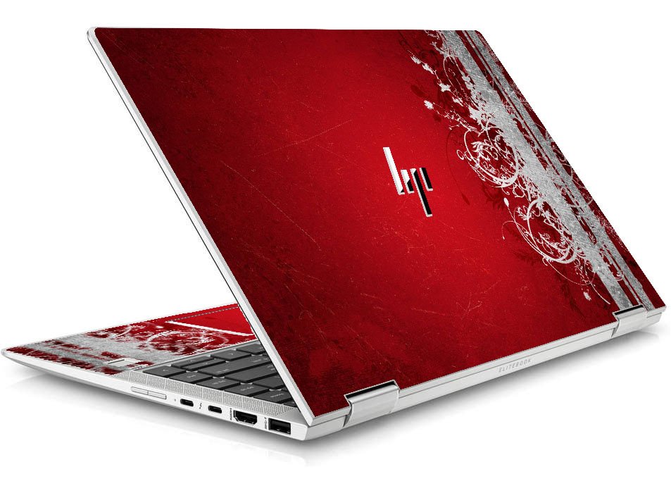 HP EliteBook X360 1040 G5 / G6 RED GRUNGE Laptop Skin