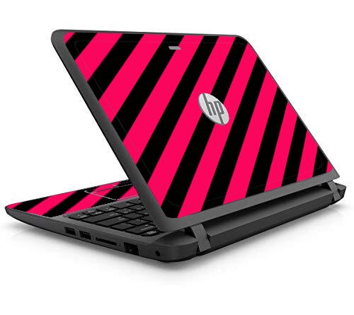 HP ProBook 11 G2 PINK BLACK STRIPES Laptop Skin