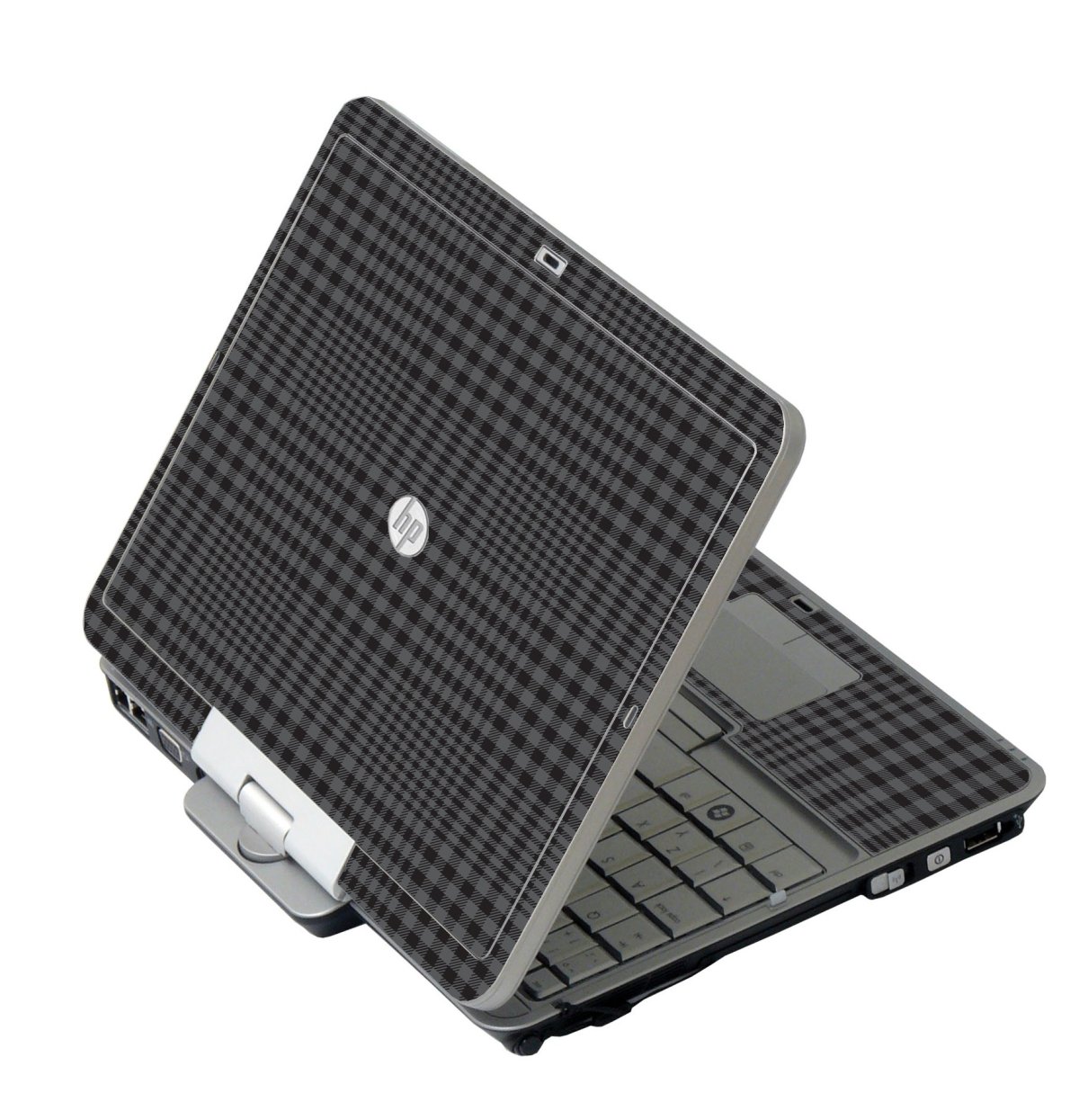 Black Plaid HP 2760P Laptop Skin
