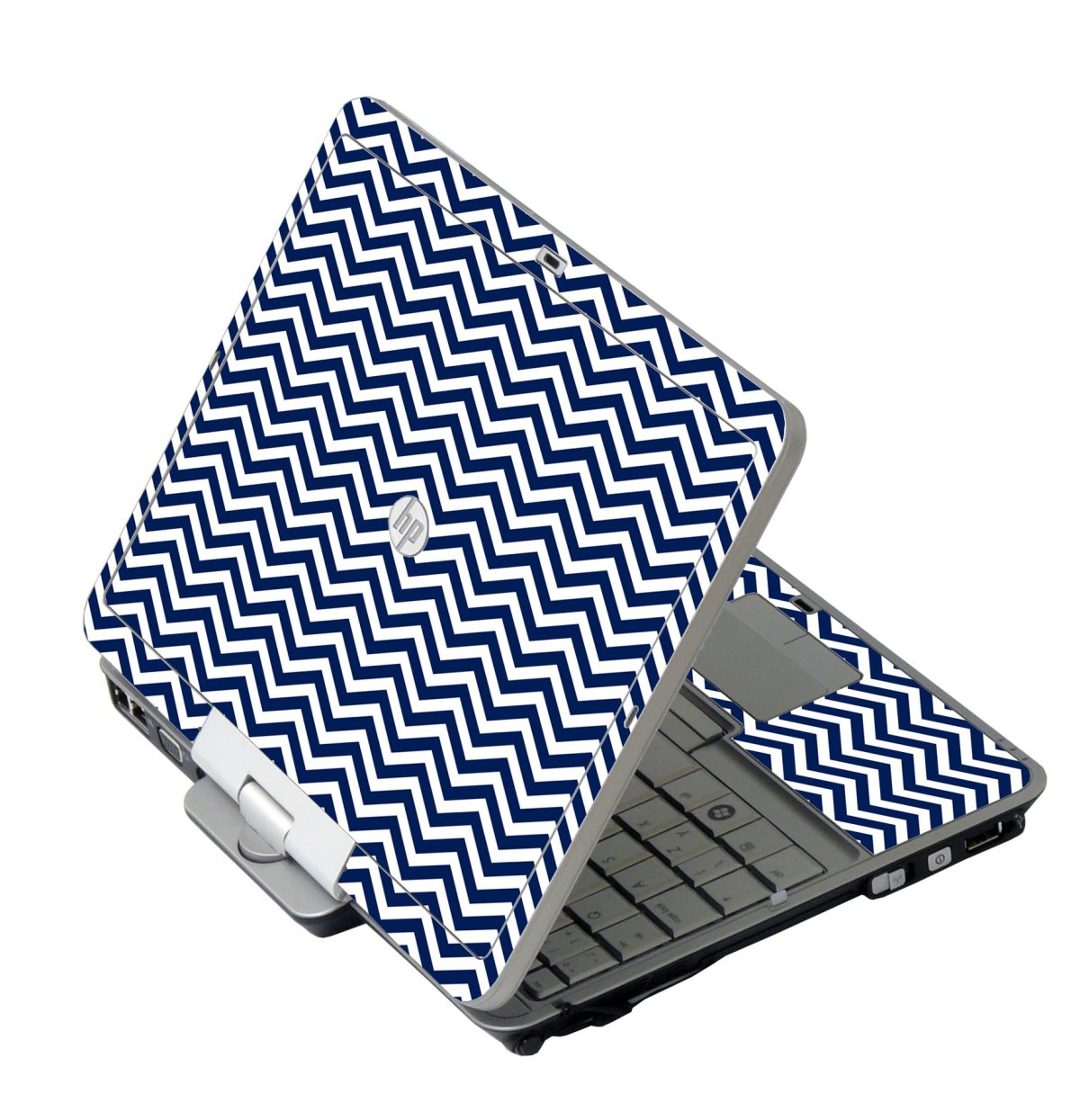 Blue Wavy Chevron HP 2760P Laptop Skin