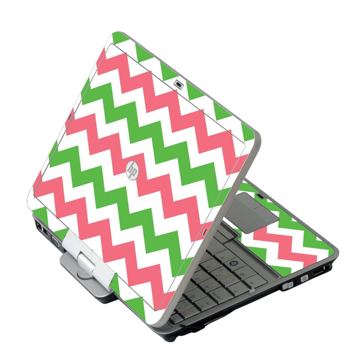 Green Pink Chevron HP 2760P Laptop Skin
