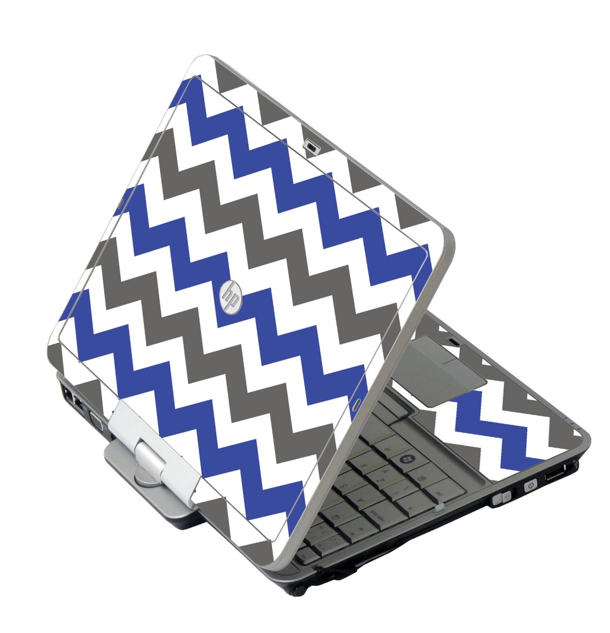 Grey Blue Chevron HP 2760P Laptop Skin