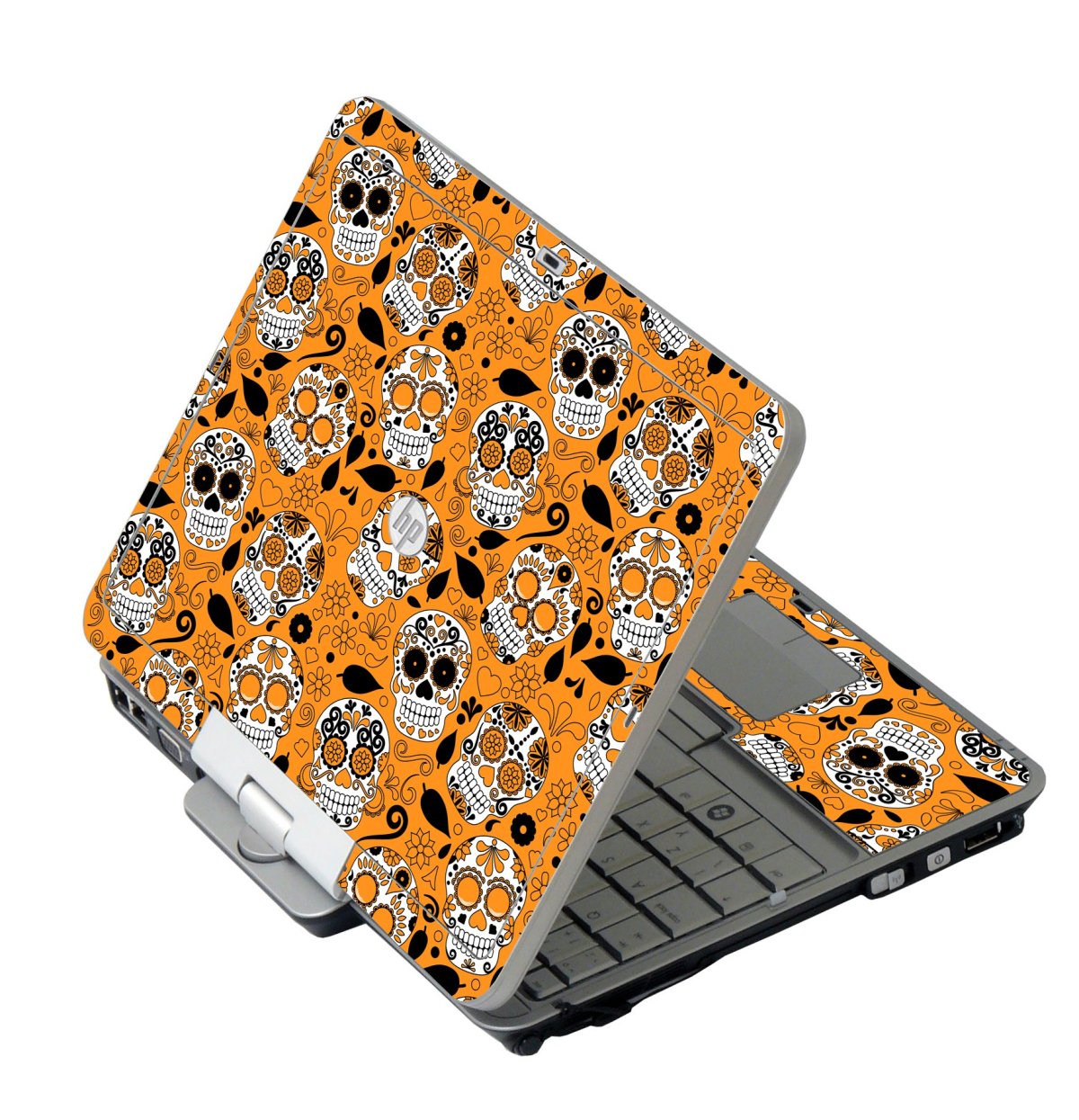 Orange Sugar Skulls HP 2760P Laptop Skin