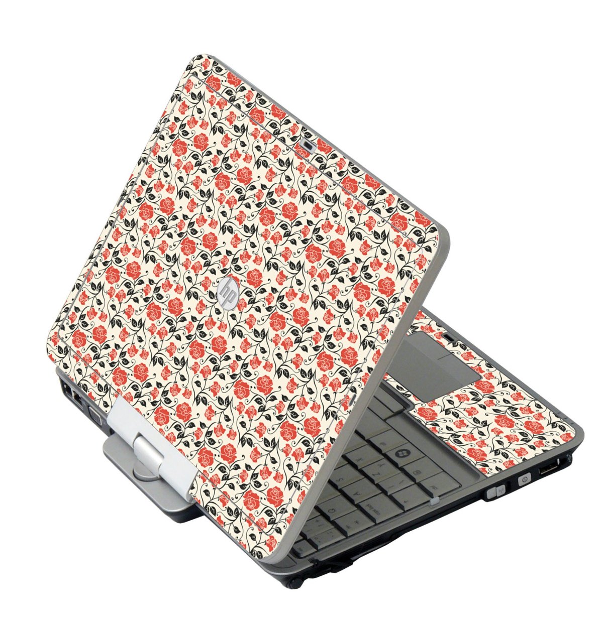 Pink Black Roses HP 2760P Laptop Skin