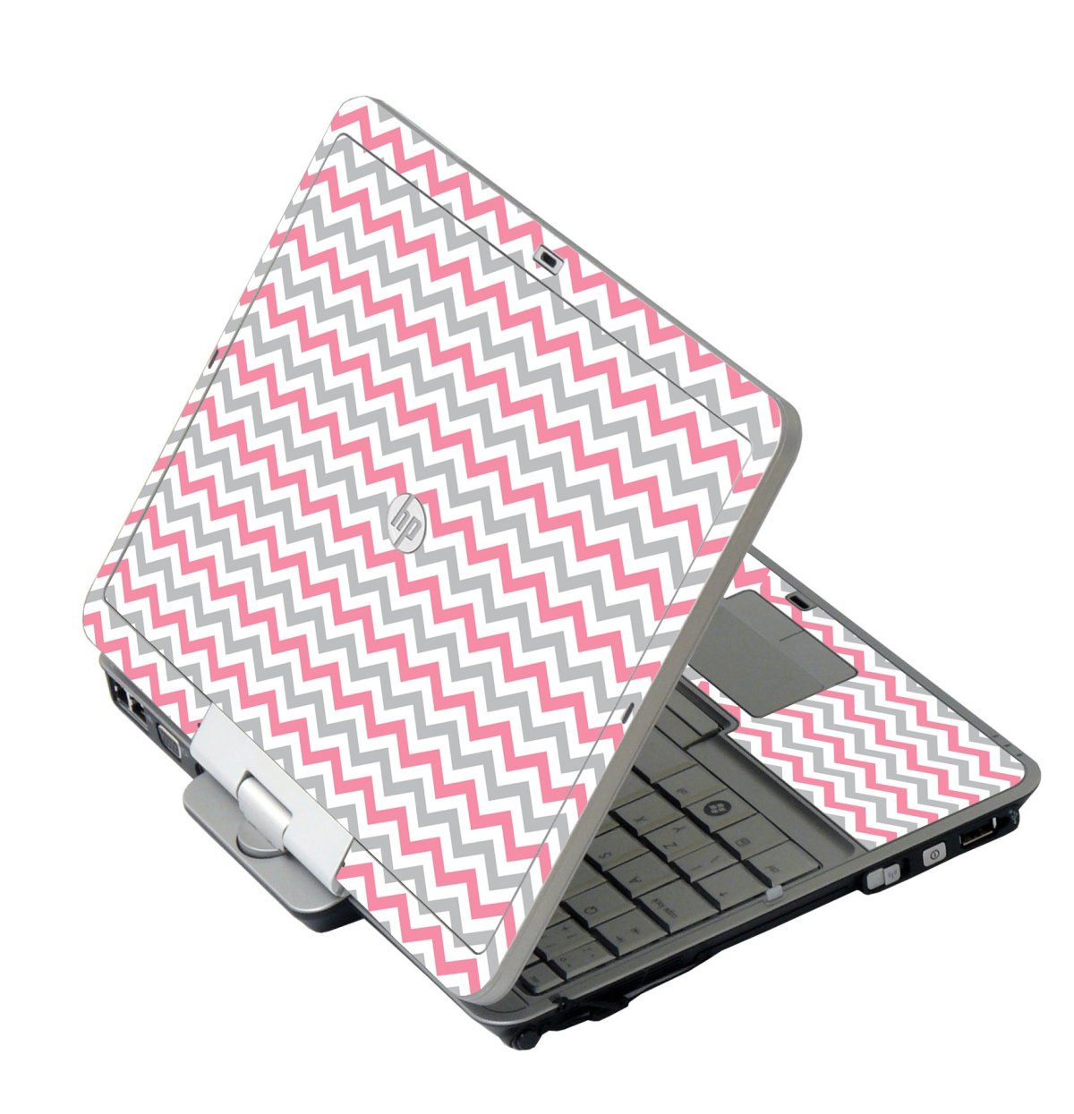 Pink Grey Chevron Waves HP 2760P Laptop Skin