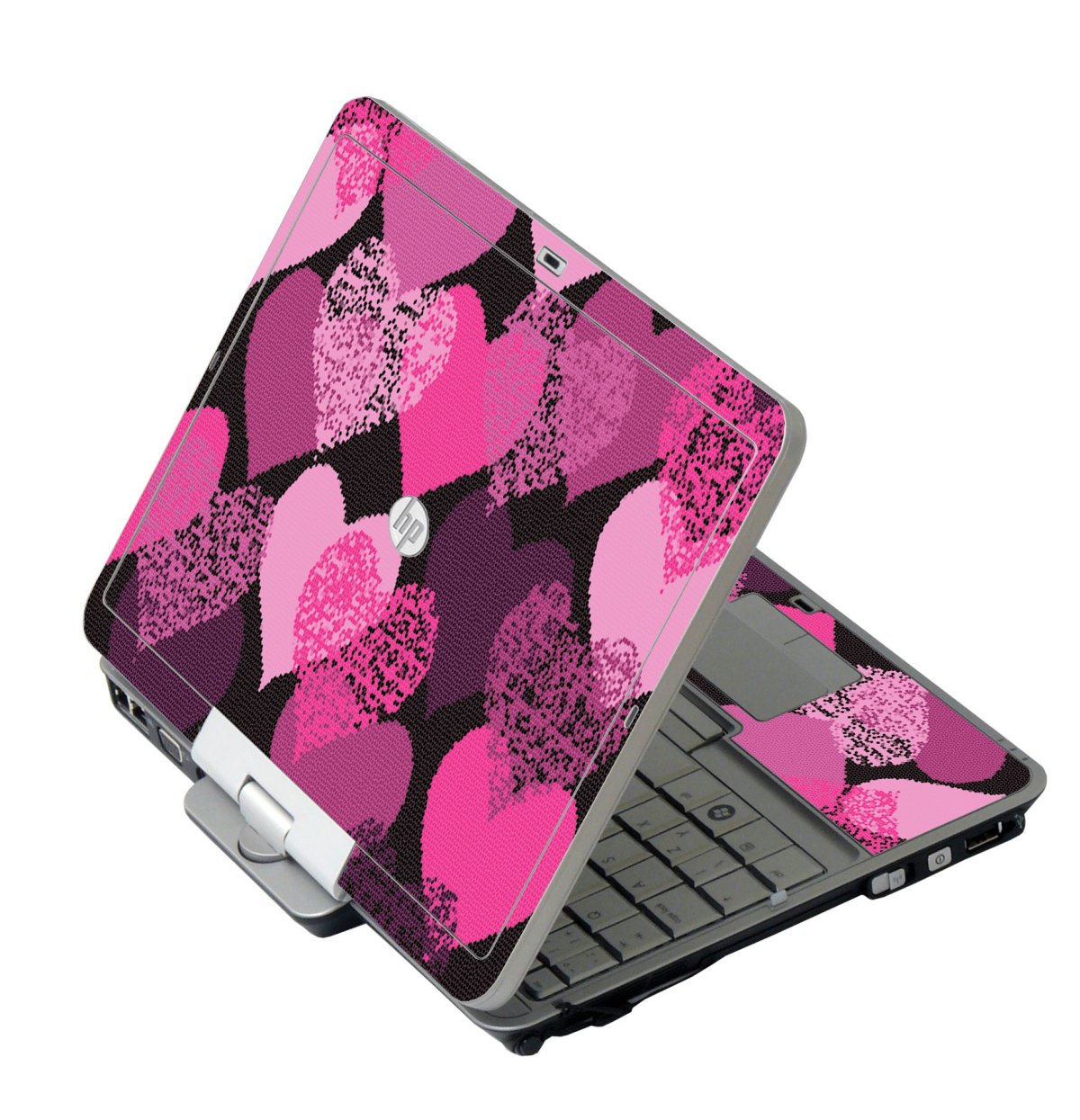 Pink Mosaic Hearts HP 2760P Laptop Skin