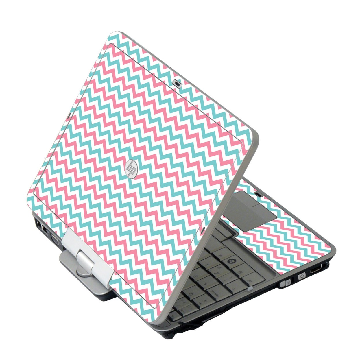 Pink Teal Chevron Waves HP 2760P Laptop Skin