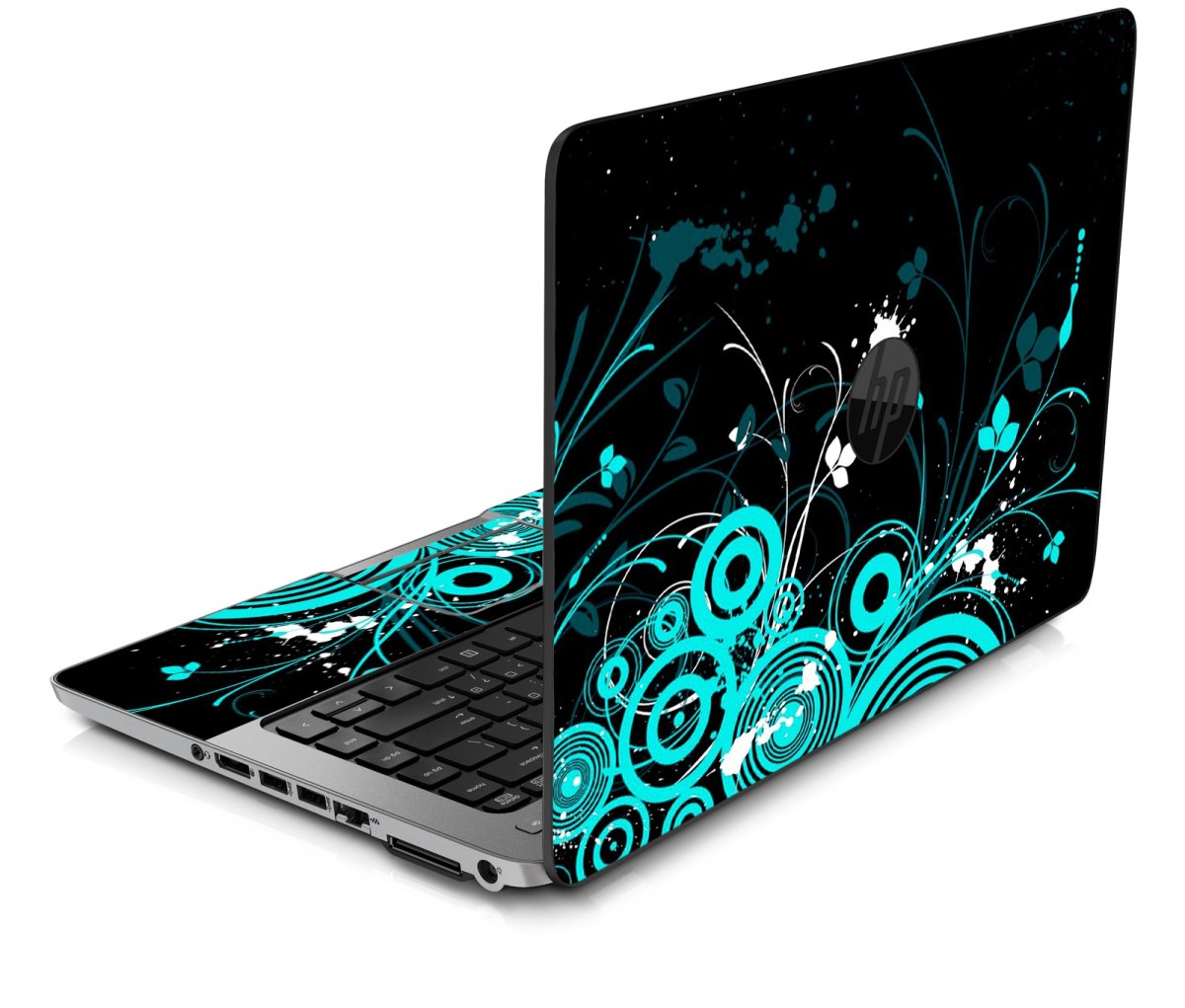 ProBook Stream Pro II G3 BLACK AND BABY BLUE BUTTERFLIES Laptop Skin