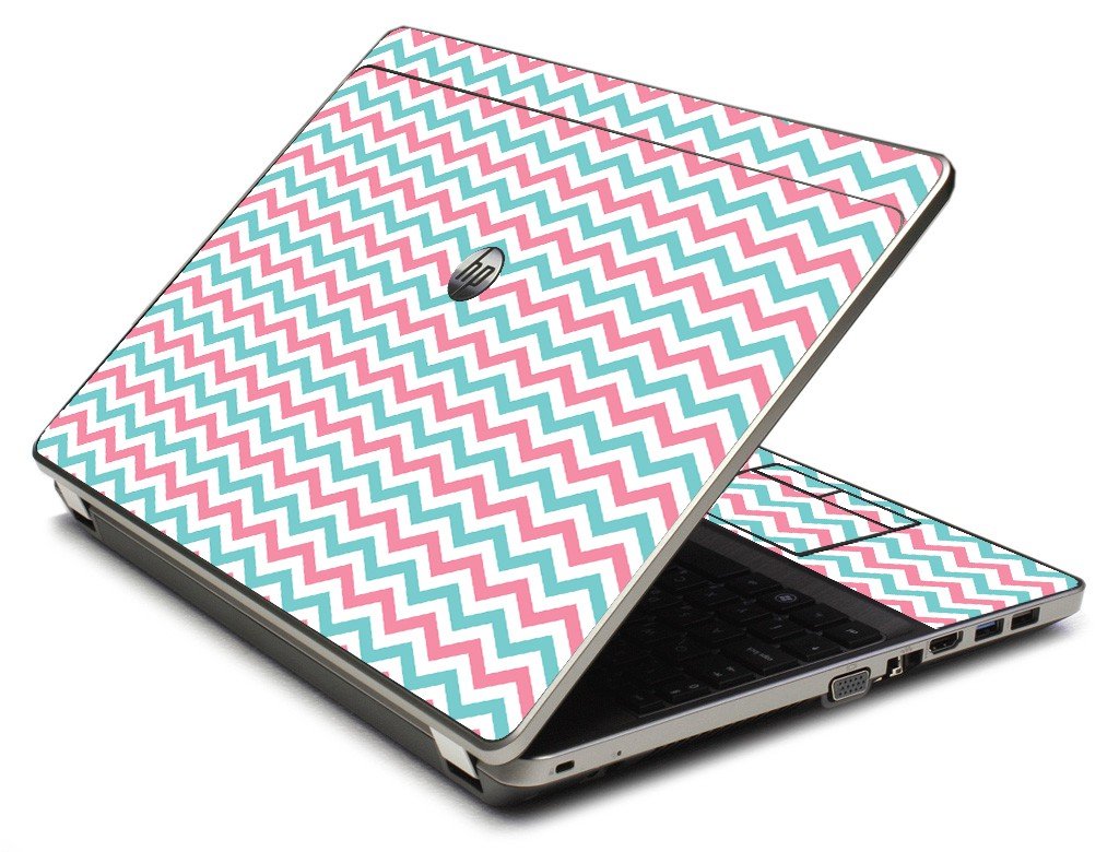 Pink Teal Chevron Waves 4535S Laptop Skin