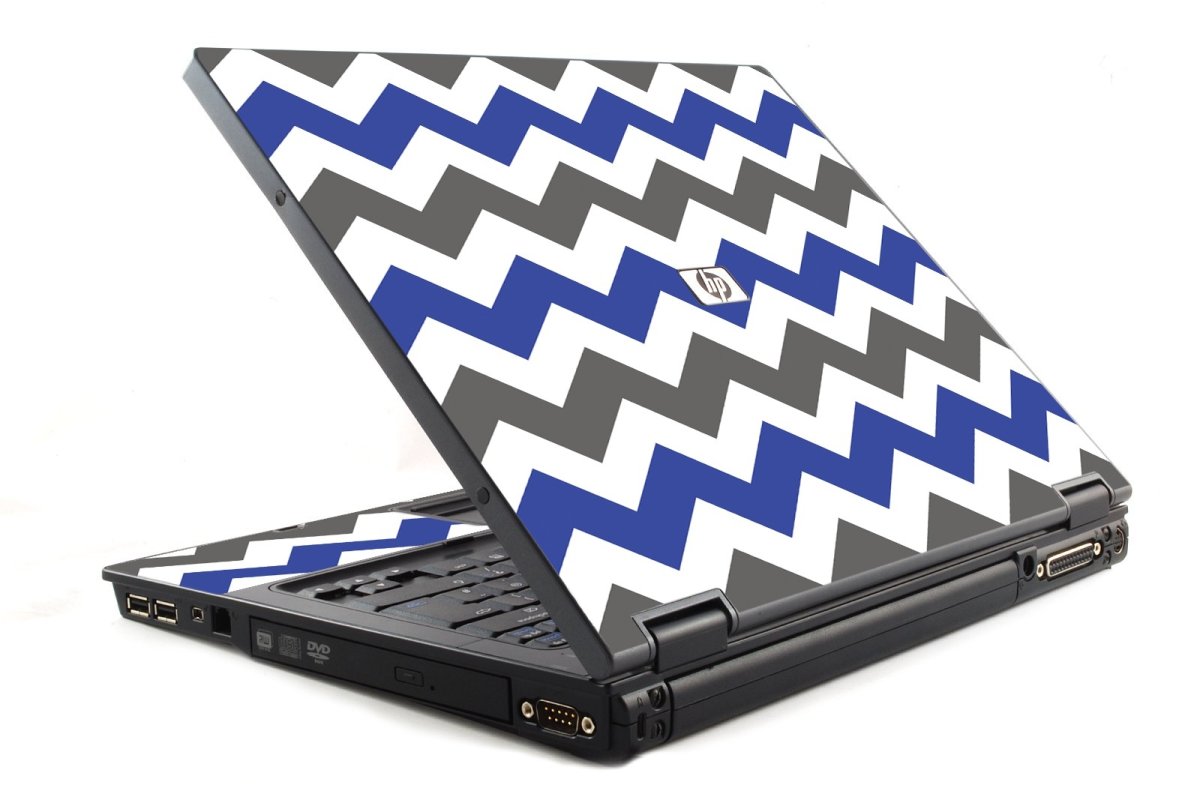 HP ProBook 6510B BLUE AND GREY CHEVRON Laptop Skin