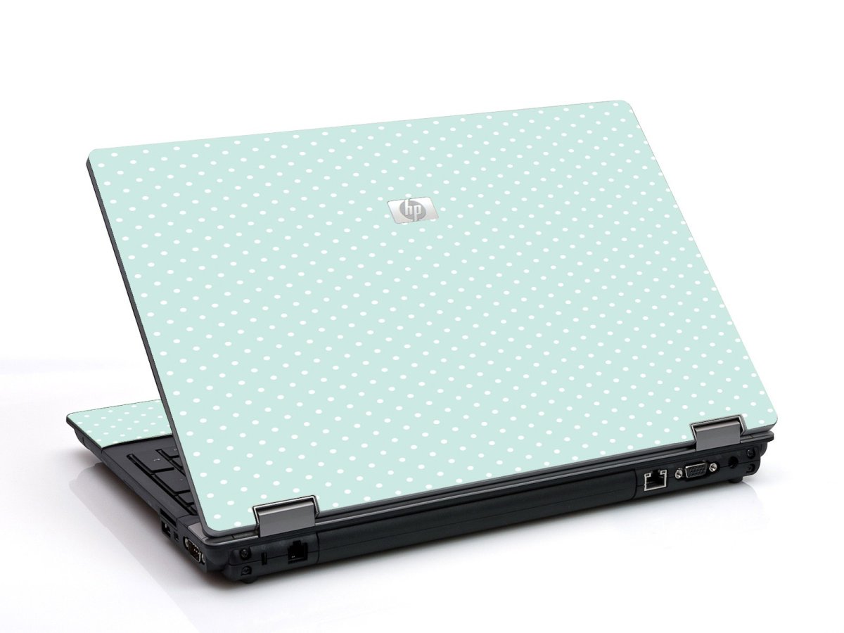 Light Blue Polka 6530B Laptop Skin