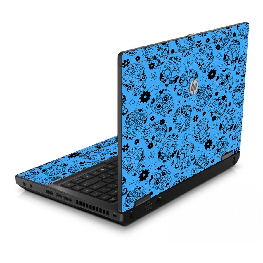 Crazy Blue Sugar Skulls 6560B Laptop Skin