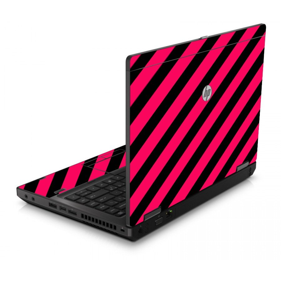 Pink Black Stripes 6560B Laptop Skin