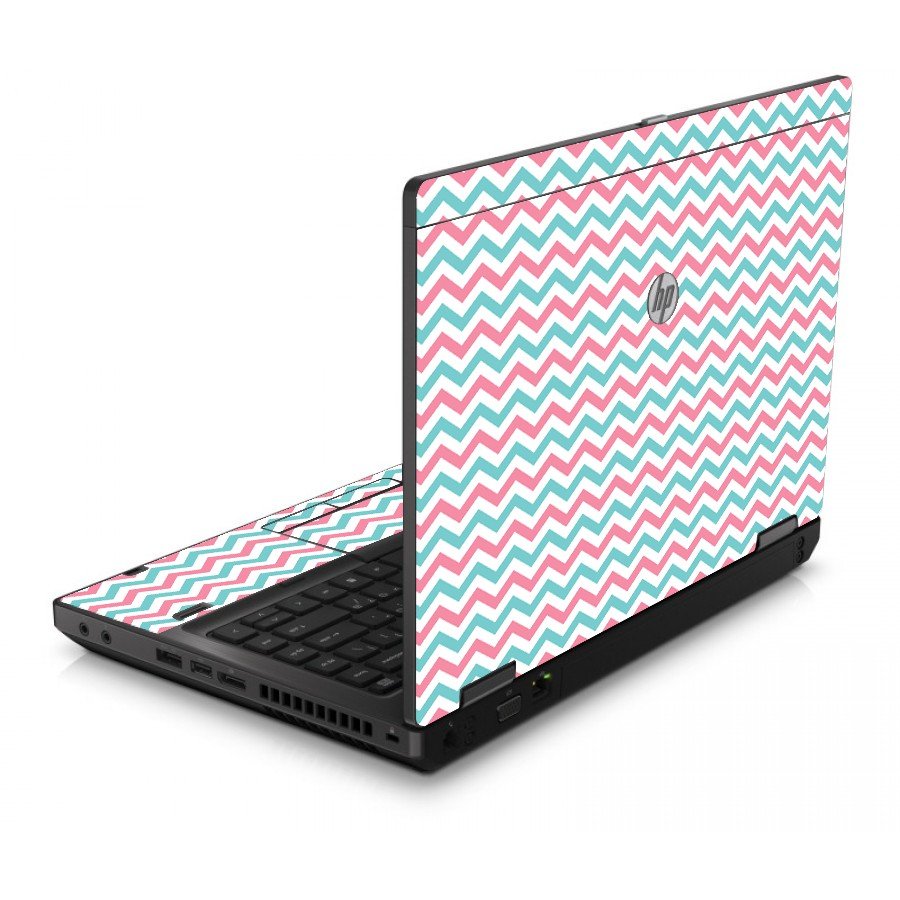 Pink Teal Chevron Waves 6560B Laptop Skin