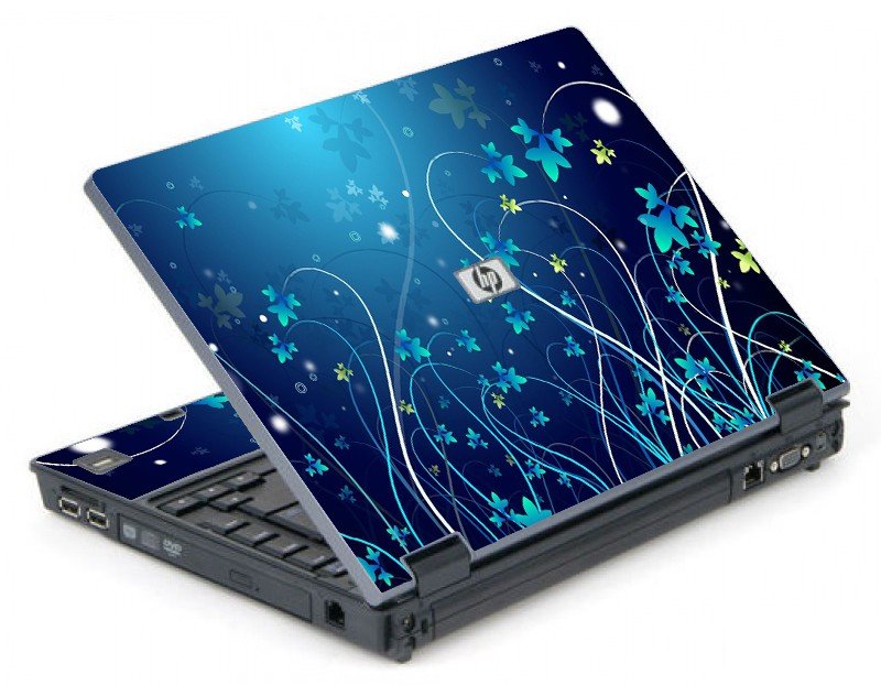 Blue Flowers 6710B Laptop Skin