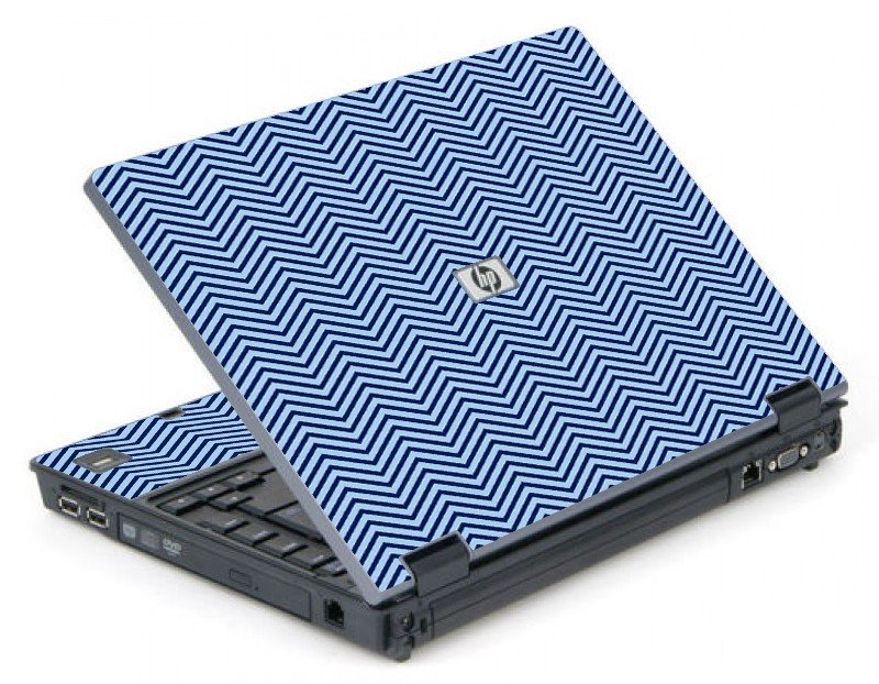 Blue On Blue Chevron 6710B Laptop Skin
