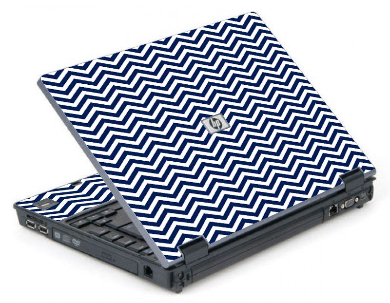 Blue Wavy Chevron 6710B Laptop Skin