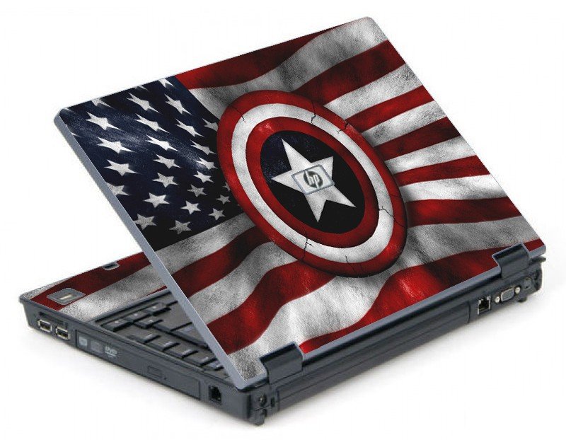 Capt America Flag 6710B Laptop Skin