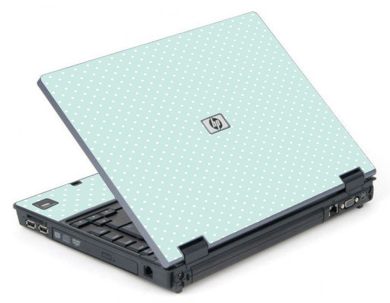 Light Blue Polka 6710B Laptop Skin