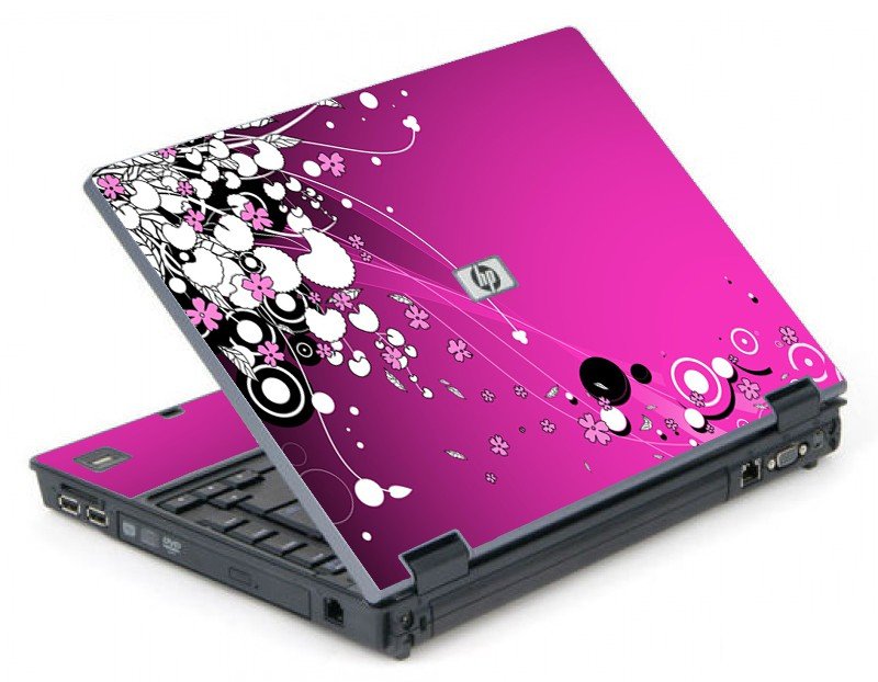 Pink Flowers 6710B Laptop Skin