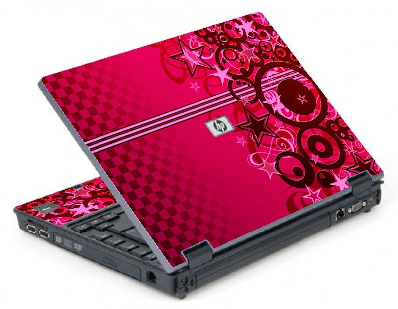 Pink Grunge Stars 6710B Laptop Skin