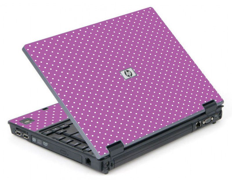 Purple Polka Dot 6710B Laptop Skin