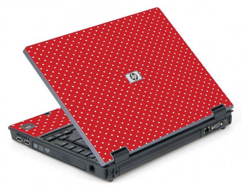 Red Polka Dot 6710B Laptop Skin