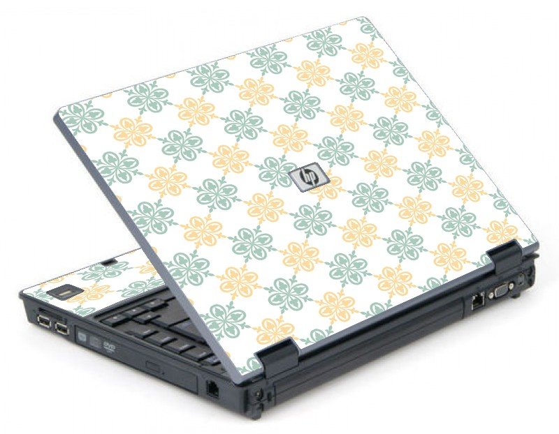 Yellow Green Flowers 6710B Laptop Skin