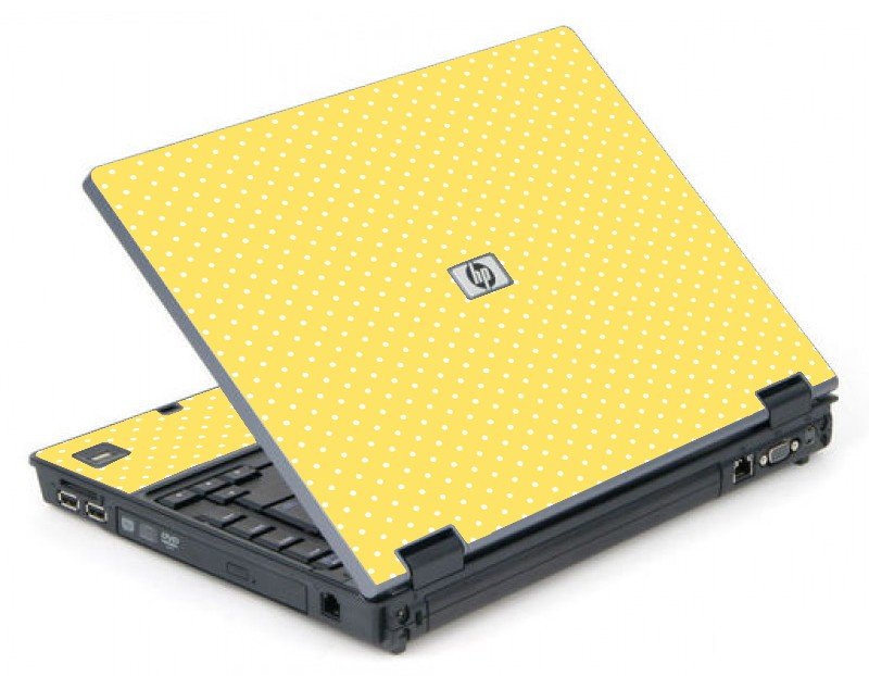 Yellow Polka Dot 6710B Laptop Skin