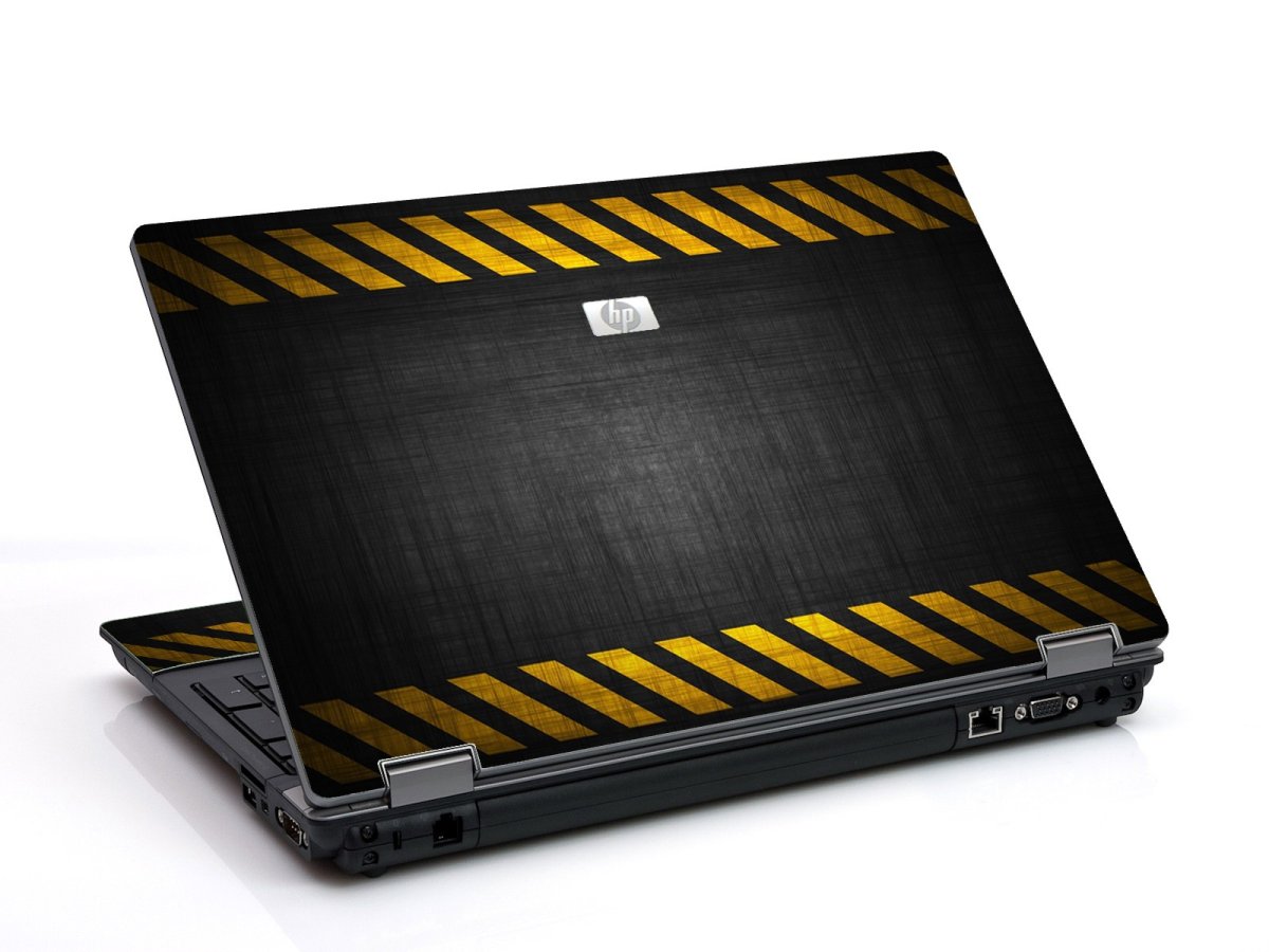 Black Caution Border 6730B Laptop Skin