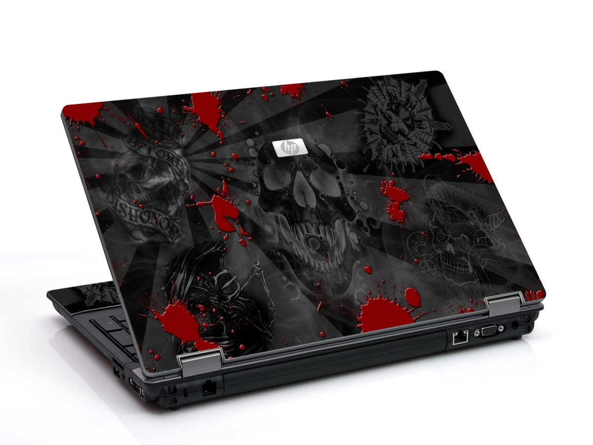 Black Skulls Red 6730B Laptop Skin