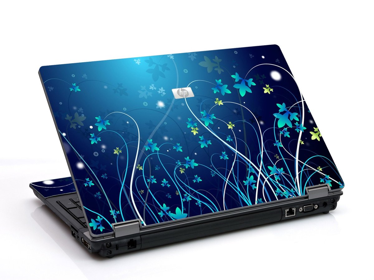 Blue Flowers 6730B Laptop Skin